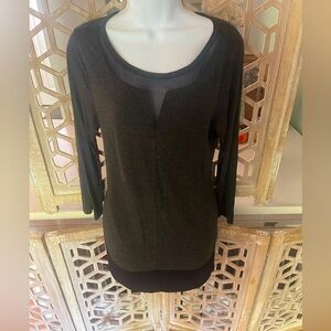 Cable & Gauge Dark Gray Tunic length Top